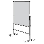 Double Sided Mobile Notice Board